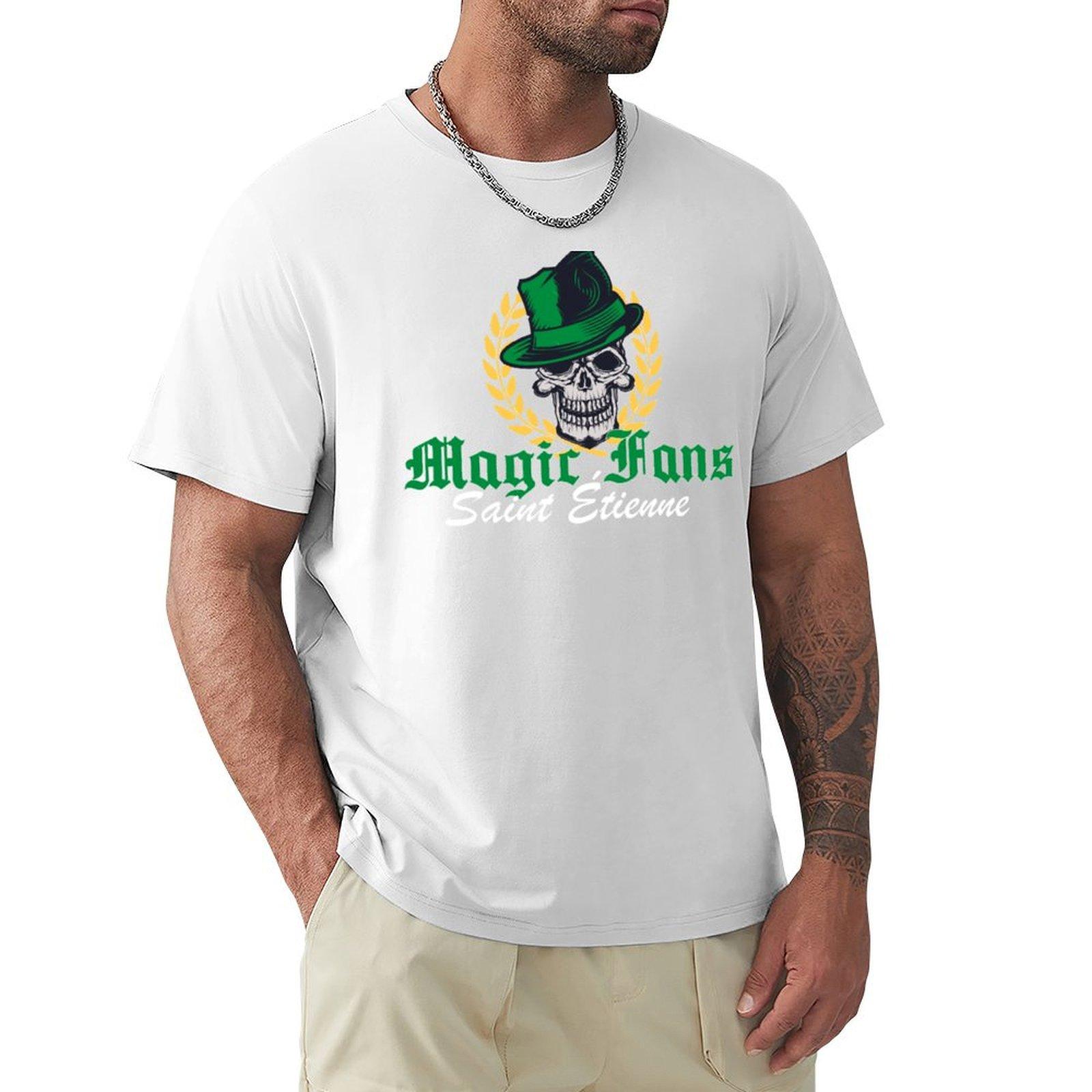 Ultras Magic Fans  Saintétienne Magic Fans  Saint étienne TShirt summer tops cotton t shirt men S
