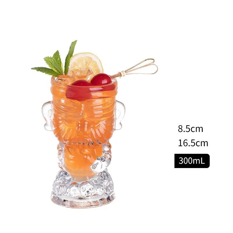 Lead-free Glass Cup Hawaii Tiki Mugs Creative Cocktail Glasses Beer Glass Martini Glasses Beverage Mugs Funny Cup Coffee Cup