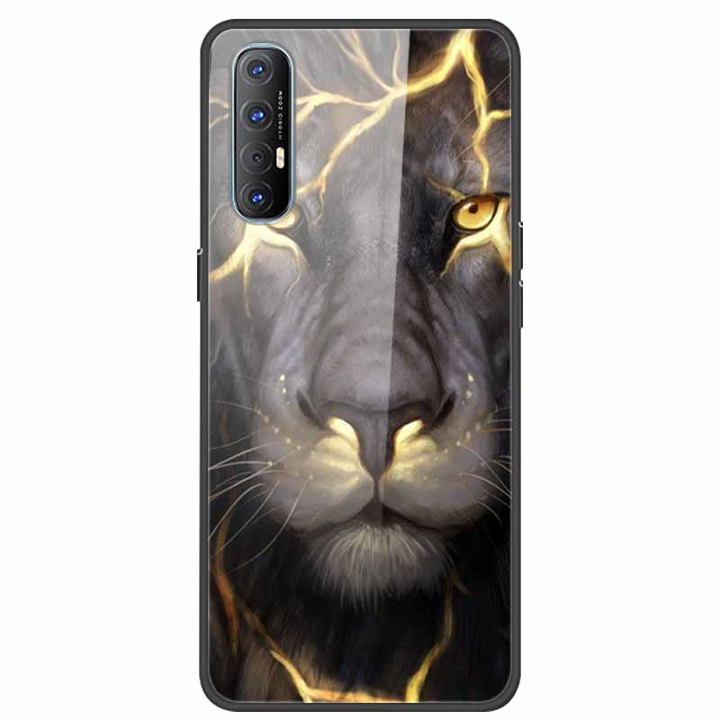 Glass Case For Oppo Reno 3 Pro 5G Case Soft Bumper Hard Tempered Glass Back Cover For Oppo Reno3 Pro 2019 Phone Case Funda Bag