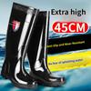 Extra High 45cm Rain Shoes Men's Tall Tube Non-slip Worker Sole Thick Sole Waterproof Rain Boots Men's Non-slip