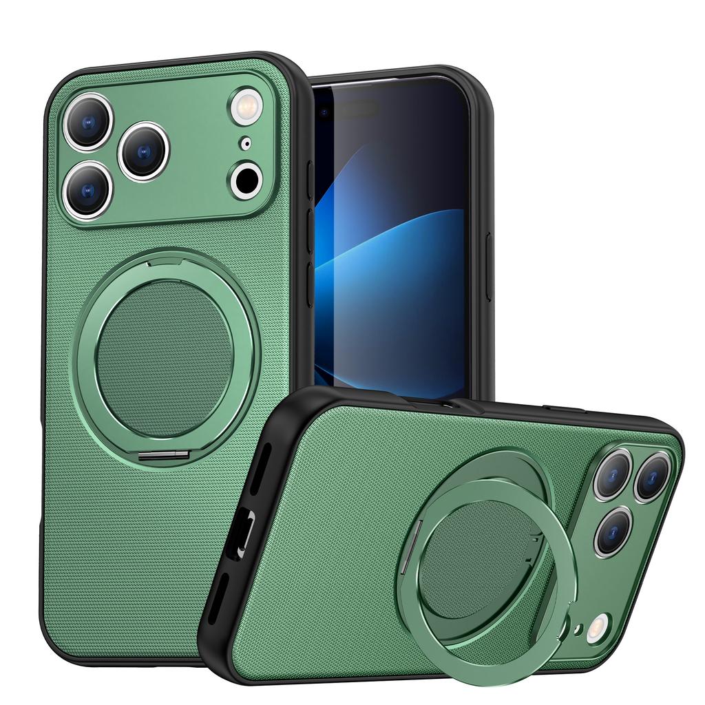 Case For 17 11 12 13 14 15 16 Pro Max Plus 16e 17Air Fundas 360° Rotate Magnetic Ring Holder For Magsafe Armor Cover
