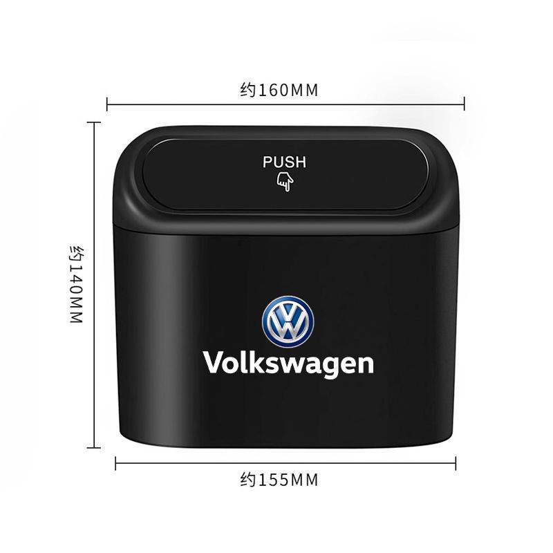 2026 Hot For Volkswagen VW Car Interior Storage Case Trash Bin Can Dustbin Garbage Box For VW GTI Atlas Jetta Touareg Variant Go