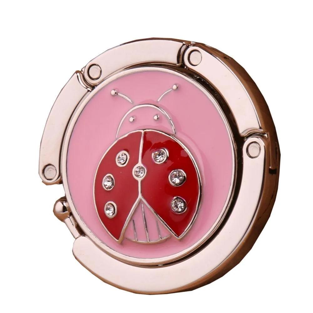 Diamond Portable Table Hanger Desk Hooks Butterfly Pattern Handbag Hanger Bag Holder Folding Purse Hook