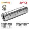 10PCS Flange Ball Bearing 626ZZ 625ZZ 685ZZ 607ZZ 623ZZ 6900ZZ 688ZZ 687ZZ 3D Printers Parts Deep Groove Flanged Pulley Wheel
