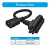 Heavy Duty Flexible Extension Cable C14 to 5-15R Power Cord For Home Office Electronics Computer Power Adapter Cord
