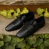 Fashion 2025 New Hot Sale Fashion Black Low Heel Lace Up Genuine Leather Pumps Women Daily Walk Flats Young Girls Casual Autumn Shoes