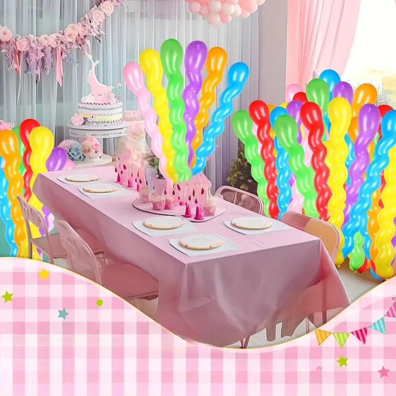 Spiral-Langstreifen-Latexballons Mehrfarbig Einzigartiges Design Perfekt für Geburtstags-Feiertagsdekorationen Party-Spielzeug Raumdekorationen
