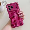 3D Glossy Wrinkle Plating Wave Border Phone Case for iPhone 17 Pro 16 15 Pro Max Plus 11 12 13 14 Meteorite Pattern Soft Cover