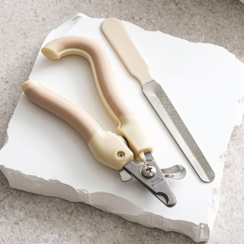 [Pet] Grip Type Toenail Scissors & Nail File Set