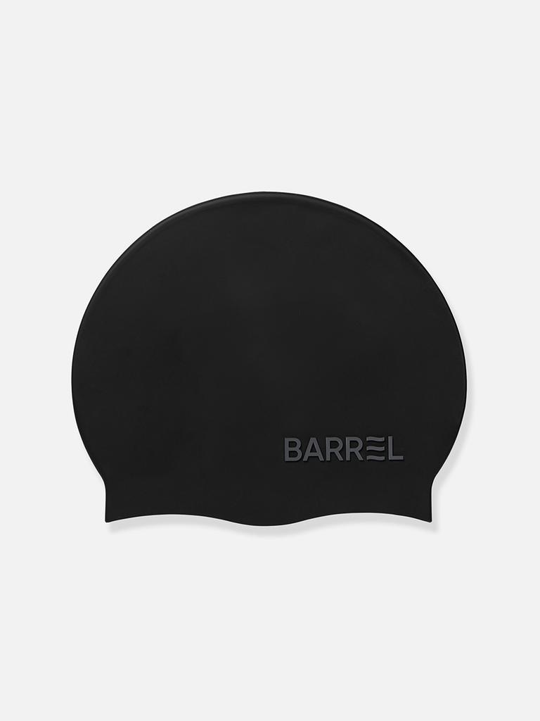 BARREL Basic Embossed Silicone Swim Cap Black (B6Suasc001Blk)