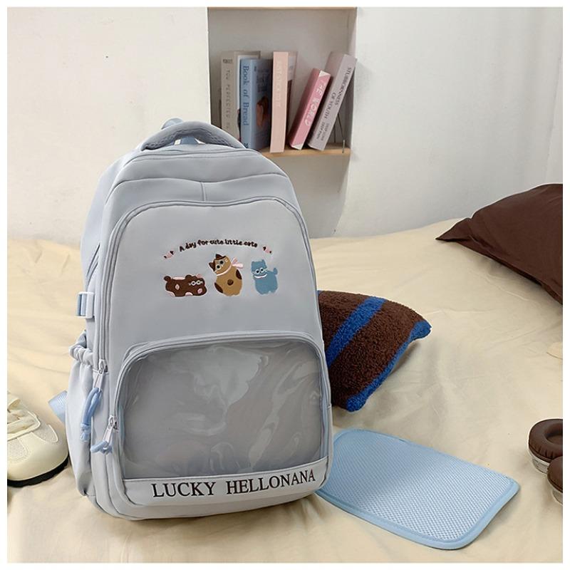 New high-value, fresh, sweet and cute animal backpack, lightweight spring outing for junior and high school students, and large-capacity backpack.