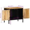 Nightstand Set of 2 Brown and Black 50 x 30 x 45 cm