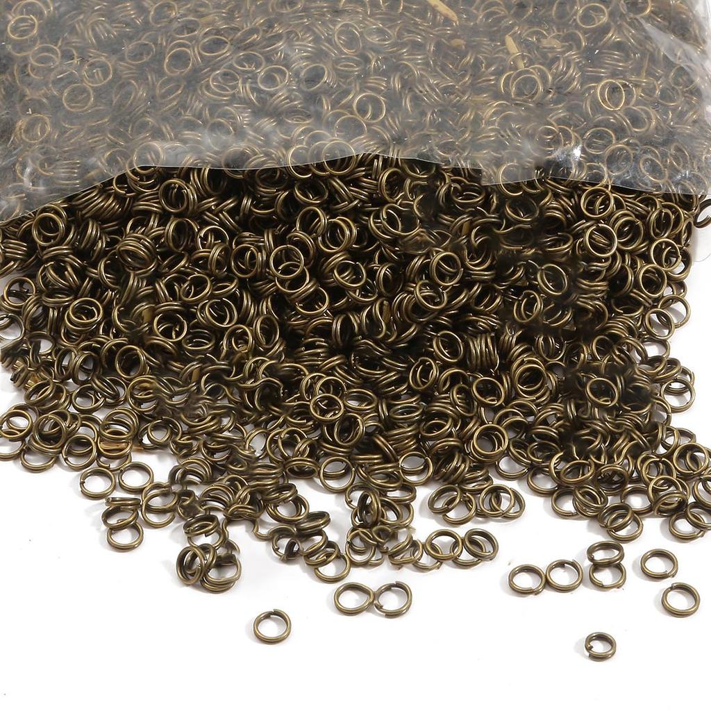 200-500Pcs Iron Double Ring Jump Ring For DIY Necklace Bracelet Jewelry Making Craft Accessories