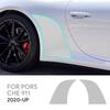 TPU Schutzfolie für Porsche 911 2020-2025 Auto Vorder- und Hintertür Dreieck Geräuchert Transparent Nachrüst-Aufkleber PPF Lackschutz