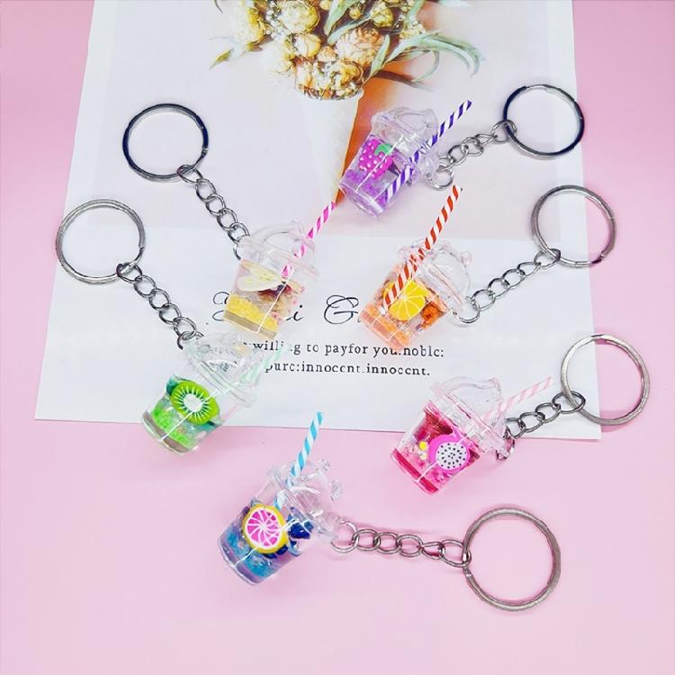 Small BobaMilk Tea Cup Key Chains Cute Bubble Tea Keychain KawaiiCar Keyring