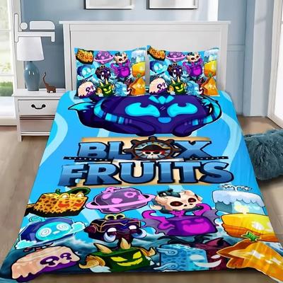 3D Σετ Κλινοσκεπασμάτων Παιχνιδιού B-Blox F-Fruits Κινούμενα Σχέδια Σετ Παπλωματοθήκης Μαλακό Φιλικό προς το Δέρμα Μονό Διπλό Υπέρδιπλο Μέγεθος Για Παιδιά Οικιακά Υφάσματα