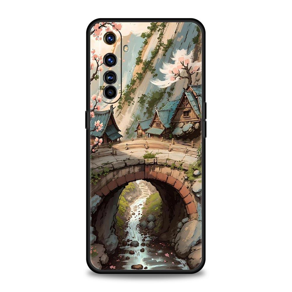 For Realme GT Neo 2 3 3T 5 Phone Case For Realme 12 11 5G 10 9 8 5G 7 6 GT5 GT3 GT2 Pro Plus C21 C11 C25 C35 Cover Landscape Art
