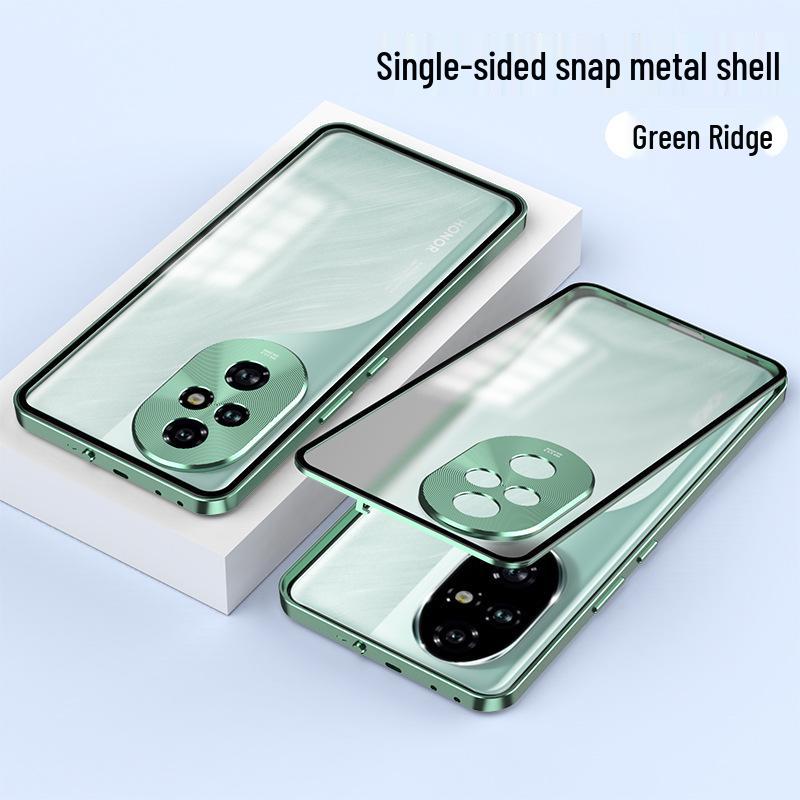 

Honor 400pro Metal Frame Phone Case: Snap-Button, Frosted Back, Protective Mirror. Honor 300