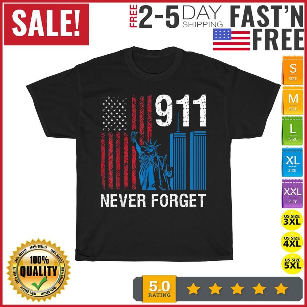 Never Forget 11 September 9-11 for American Vintage T Shirt Men Women Fashion