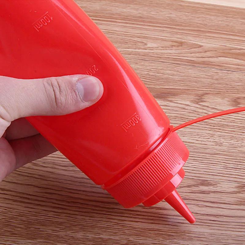 Sauce Bottle Cooking Tools Plastic Squeeze Bottle Olive Oil Storage Jar Condiment Dispenser Vinegar Seasoning Accessories