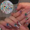 40Pcs Mini Nail Diamond Decoration Multicolor Shine Mixed Loading Stereoscopic Nail Accessories Nail Painting Nail Salon