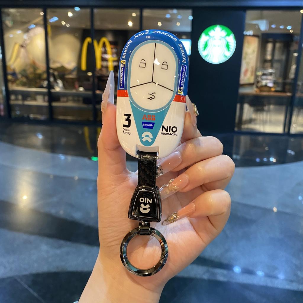 Car Remote Key Case Cover for Nio ET7 ET5 2022 2023 2024 for Weilai NIO ES6 ES8 EC6 ET7 Auto Key Fob Shell Keychain