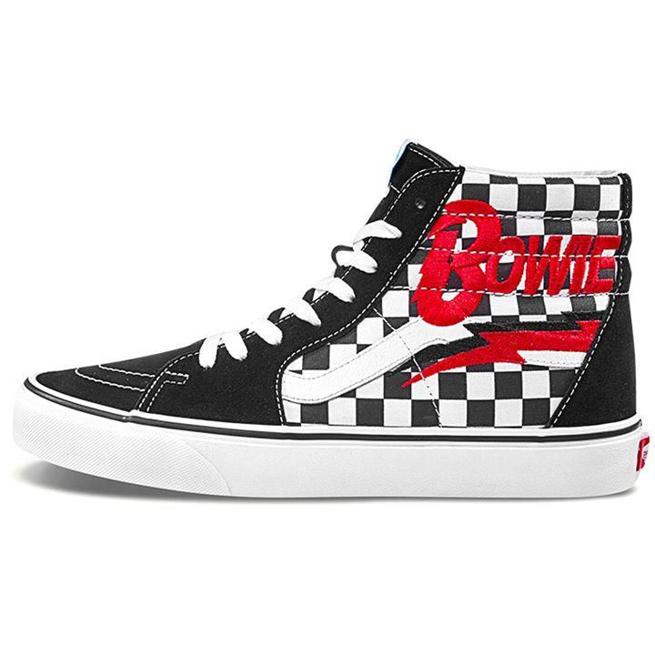 

Кроссовки унисекс Vans David Bowie x SK8-Hi Diamond Dogs Черные черно-бело-красные VN0A38GEVJ0