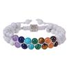 European & American Fashion Malachite Double-Layer Tree of Life Bracelet with Seven-Color Stones