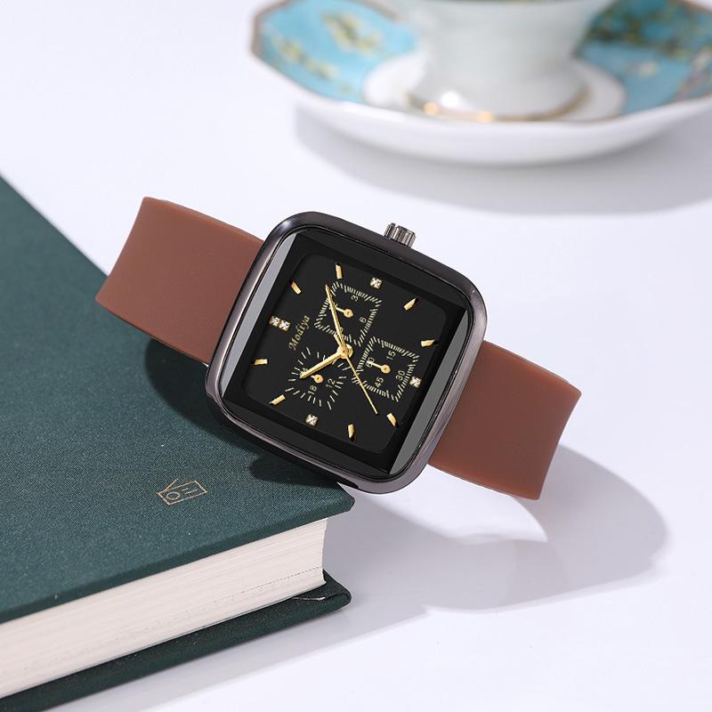 Dámské špičkové křemenné hodinky se silikonovým řemínkem