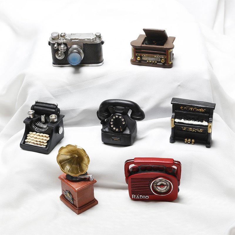 Vintage Camera Phone and Piano Decoration for Creative Photography Props