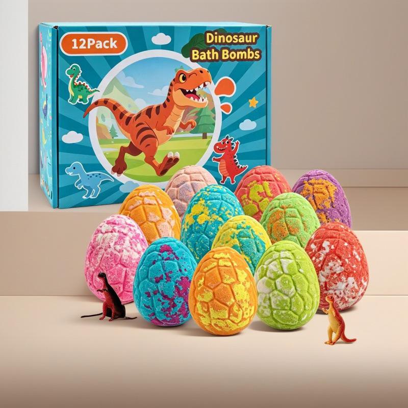Children's Ocean Bath Bombs with Hidden Toy - Gift Box of Bath Salt Balls