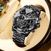 Chronograph Luxury Brand Stylish Men Luminous Wrist Watches For Male Clock Stainless Steel Band Men Business Quartz Watches