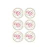 3D Stickers Ø 4cm - Pink On White Background