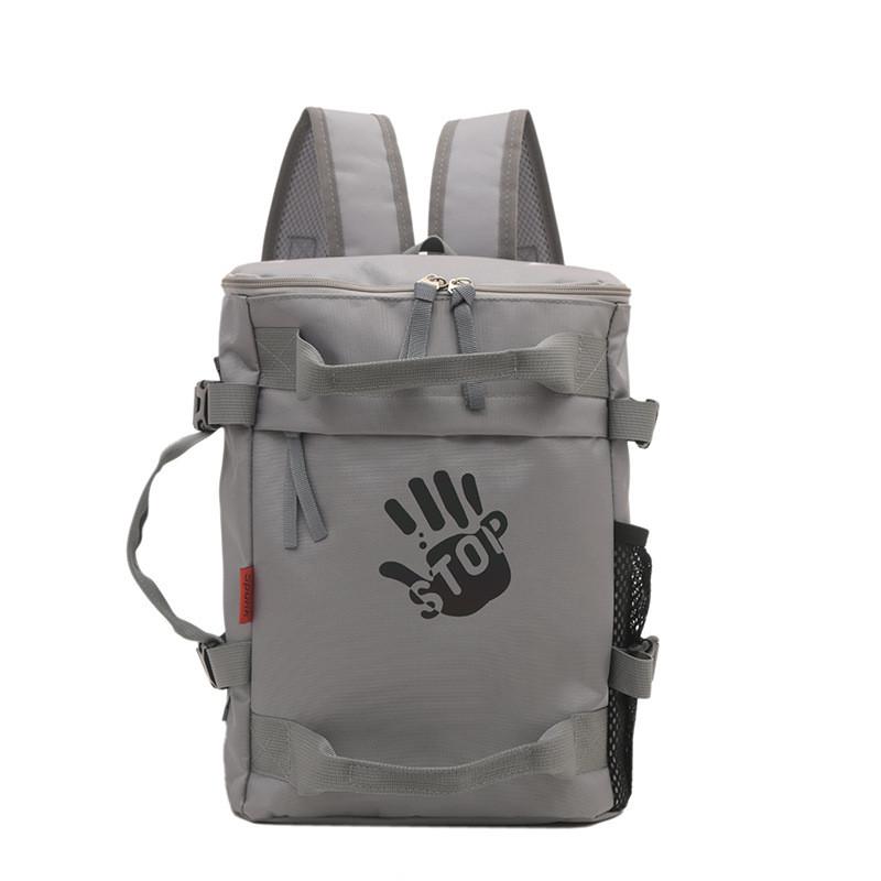 Modern Chic Oxford Fabric Large Capacity Kids Backpack Breathable Stylish Travel Bag серый