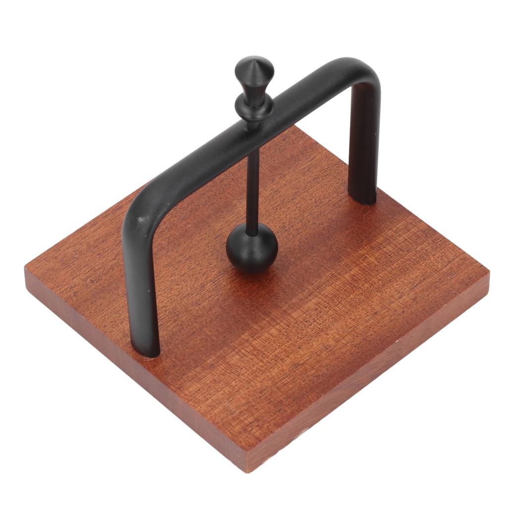 Table Napkin Holder with Lifting Ball Solid Wood Base Metal Rack Napkin Dispenser for Home Restaurant Coffee Shop Black