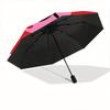 1pc Flower Heart Automatic Open/Close Umbrella, Portable Folding Umbrella for Travel, Themed Events, It is suitable as a gift for various festivals, O