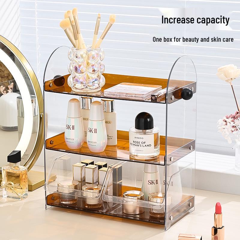 Hochwertiges Kosmetik-Aufbewahrungsregal im chinesischen Stil für Make-up- und Hautpflegeprodukte