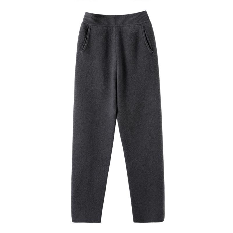 Women's Double-Sided Slimming Wool Pants - Warm & Soft Base Layer for Autumn/Winter
