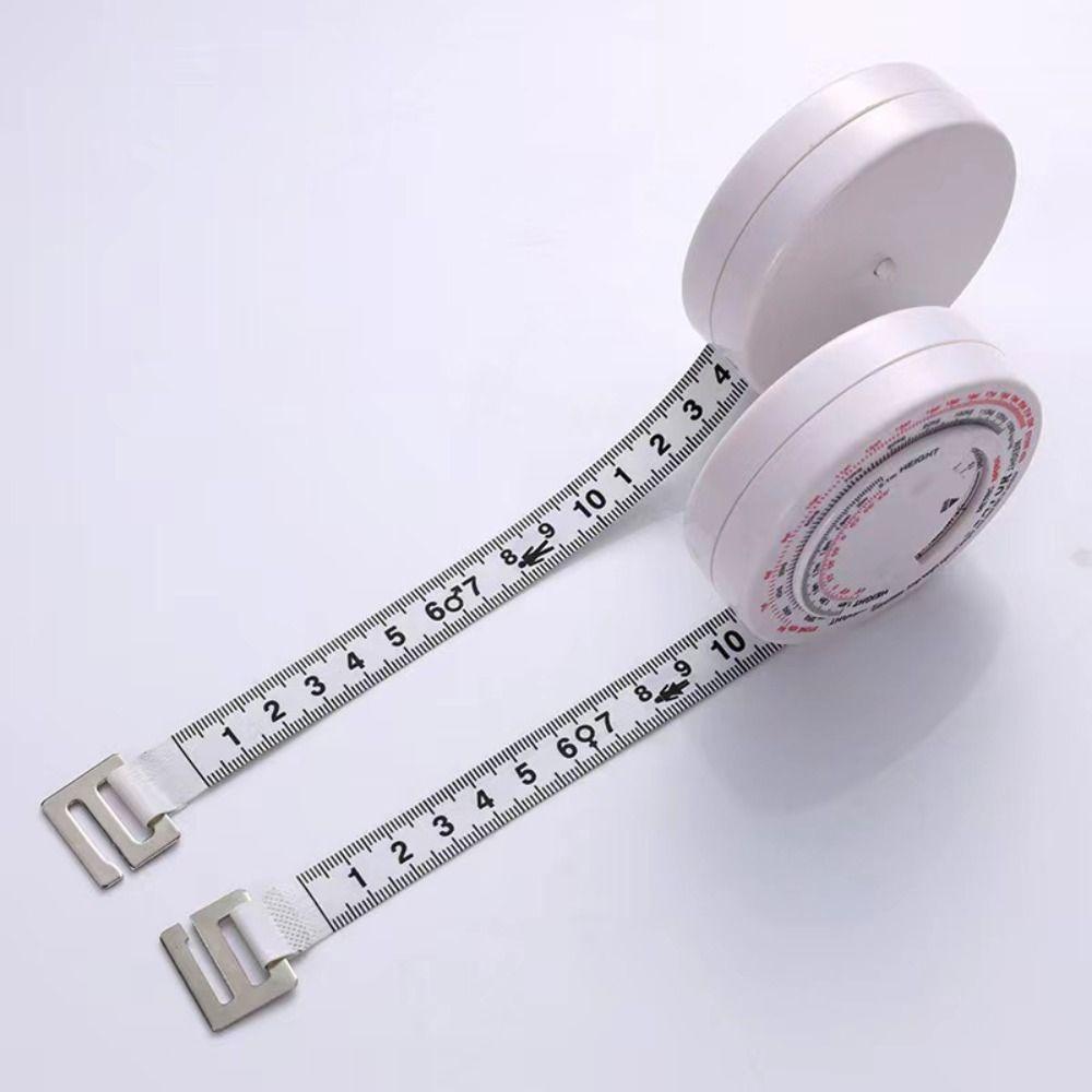 Soft BMI Tape Measure Automatic Telescopic Sewing Ruler Portable Waist Tape Measure