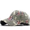 Retro British Newspaper Print Baseball Cap Union Jack Flag Adjustable Streetwear Hat for Men Women
