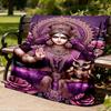 1pc Goddess Statue Throw Blanket Polyester Fiber, Lightweight Flannel, Soft & Warm, All Season Use for Outdoor, Camping Digital Print