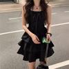 New Spring French Black Suspender Dress Children's Summer Waist French Skinny Temperament Princess Dress