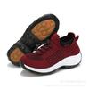 Non-slip Large Size Women's Shoes Fashionable Mother's Shoes Socks Shoes Casual Flying Knit Sports Shoes Light Rocking Shoes