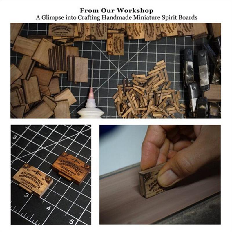 Miniature Ouija Board Wooden Pendulum Board Divination Energy Carven Plate Metaphysical Message Witch's Pendulum Board Kit