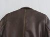 2023 Autumn Women's Mid-Length Distressed PU Leather Trench Coat