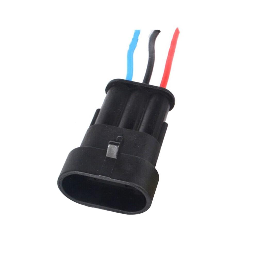 10er Set 12V 3Pin Kabel Drahtverbinder Stecker Wasserdicht Versiegelt Für Elektroauto