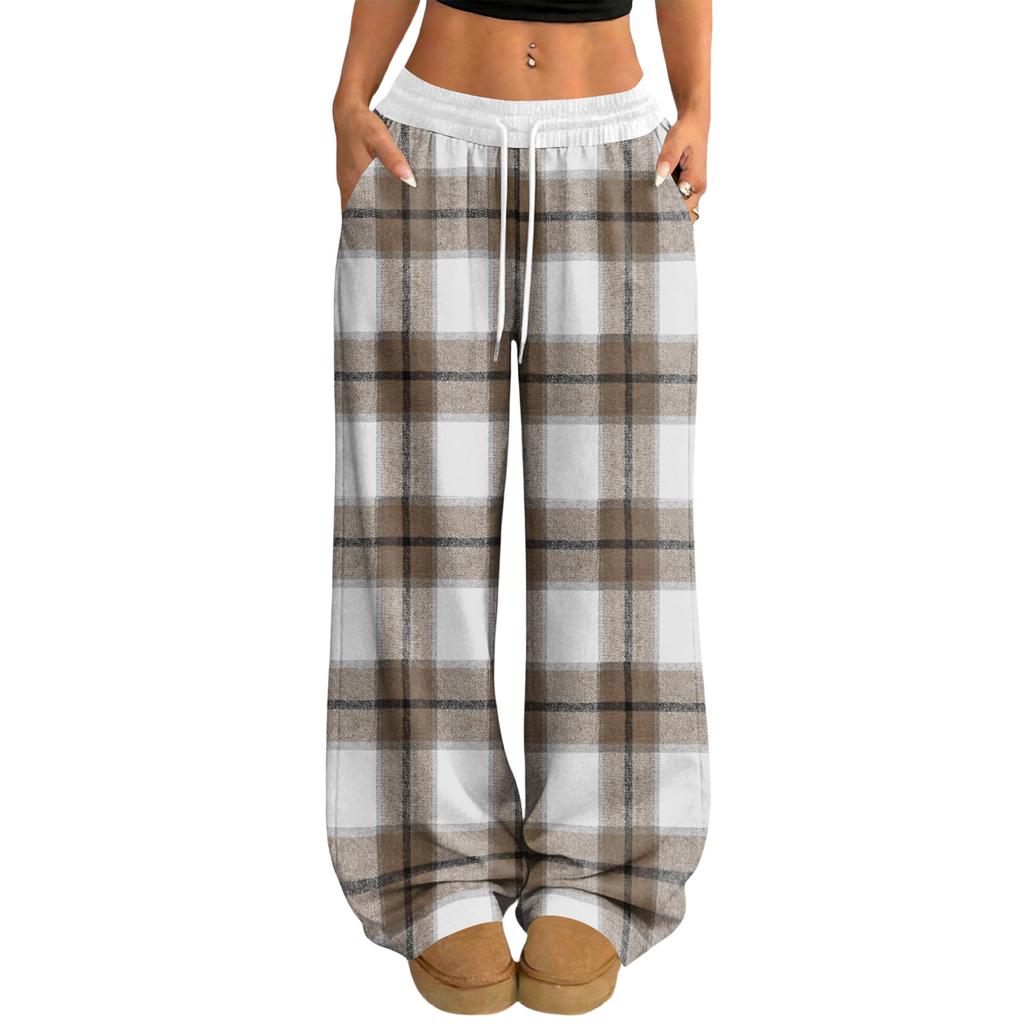 Damen Lässige und Modische Elastische Taille Weite Hose