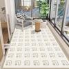 Waterproof and UV-resistant balcony floor mat, full-coverage bay window mat, scrub-friendly entrance carpet, wash-free PVC mat.
