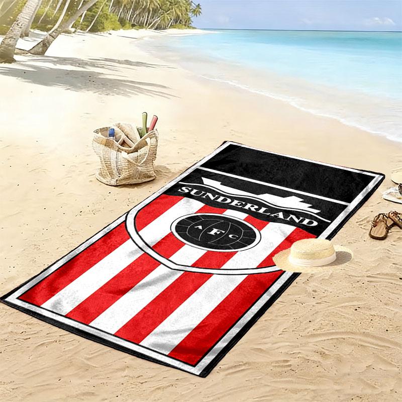 Sunderland A.F Print Beach Towel, Large Soft Quick Dry Towel for Beach Camping Swimming