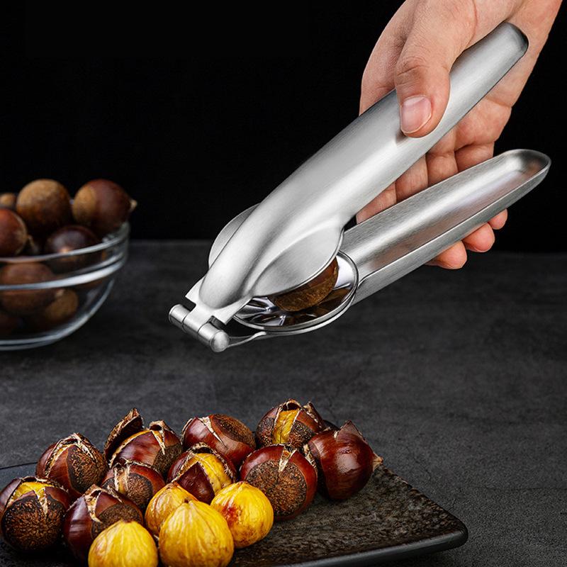 304 Stainless Steel Chestnut Nutcracker with Cross Blade for Roasted Chestnuts